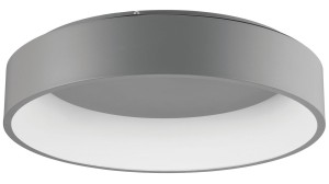 TOME SMART LE41544 Nowoczesna lampa sufitowa o cylindrycznym kształcie Szara lampa z akrylu i metalu o dużej jasności