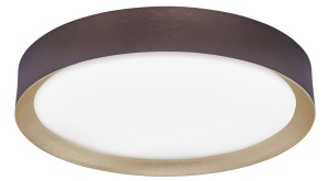 ALAVA LE41551 Nowoczesna lampa sufitowa okrągła brązowo-złota o szerokim rozświetleniu