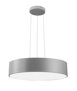 ALDEA LE41554 Nowoczesna lampa wisząca o cylindrycznym kloszu metalowa szara