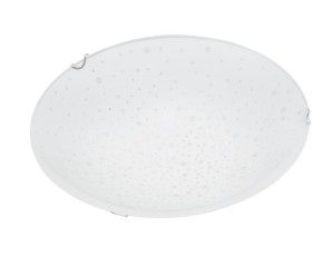 BAHIA LE41585 Nowoczesna lampa sufitowa o wypukłym kształcie z mlecznego szkła z delikatnym wzorem