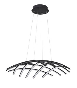 CATIA LE41599 Nowoczesna lampa wisząca Czarna o łukowatym kształcie z aluminiowym i akrylowym wykończeniem