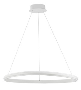 FUNZA LE41634 Nowoczesna lampa wisząca o owalnym kształcie Biała elegancja