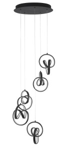 GIRON LE41638 Nowoczesna lampa wisząca z pierścieniami LED o eleganckim kształcie