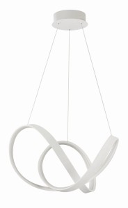 GUIJO LE41644 Nowoczesna lampa wisząca o falistym kształcie aluminiowo-akrylowa 120 cm