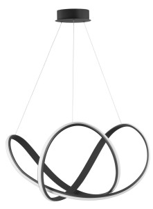 GUIJO LE41645 Nowoczesna lampa wisząca o falistym kształcie z aluminiowym wykończeniem