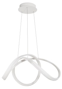 HANGA LE41648 Nowoczesna lampa wisząca o płynnych liniach elegancka oprawa aluminiowo-akrylowa