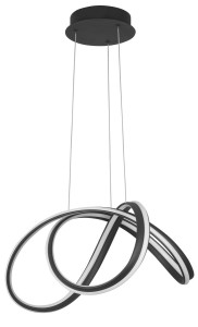 HANGA LE41650 Nowoczesna lampa wisząca o pętlowym kształcie Czarny mat
