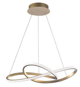JEREZ LE41656 Nowoczesna lampa wisząca o eleganckim pętelkowym kształcie złota lampa aluminiowa