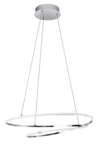 LANUS LE41661 Nowoczesna lampa wisząca o owalnym kształcie chromowana aluminiowa z diodami LED