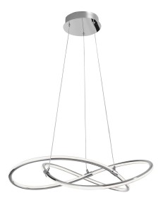 LULES LE41677 Nowoczesna lampa wisząca o owalnym kształcie chromowana z LED