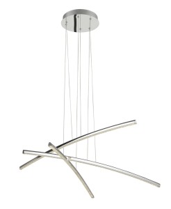 MERLO LE41681 Nowoczesna lampa wisząca Krzywe ramiona chrom aluminiowa  jasne światło