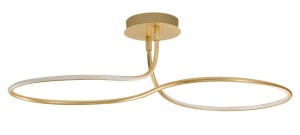 MOCOA LE41688 Nowoczesna lampa sufitowa o falistym kształcie złota oprawa aluminiowo-akrylowa
