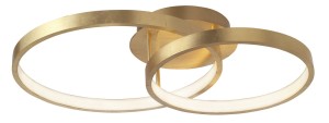 NUEVE LE41708 Nowoczesna lampa sufitowa Złote pierścienie LED 44W