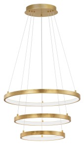 NUEVE LE41709 Trójkołowa lampa wisząca nowoczesna złota o efektownym kształcie