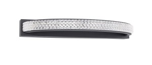 OBERA LE41714 Nowoczesna lampa ścienna o łukowatym kształcie z akrylowymi kryształkami Elegancka lampa