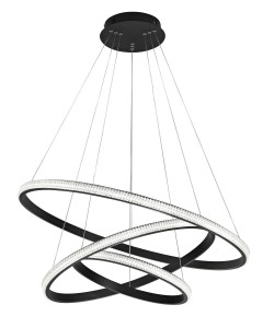 OCANA LE41716 Nowoczesna lampa wisząca Trzy pierścienie LED aluminiowo-akrylowa