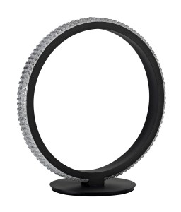 OCANA LE41719 Lampa stołowa LED o pierścieniowym kształcie z aluminiową i akrylową konstrukcją  w kolorze czarnym matowym