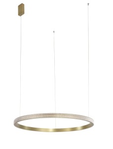 PAINE LE41732 Nowoczesna lampa wisząca o okrągłym kształcie w kolorze antycznego mosiądzu