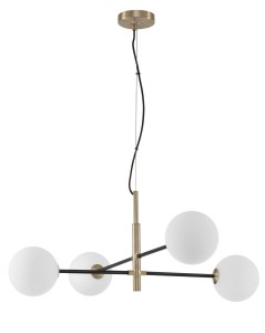 PLATO LE41769 Nowoczesna lampa wisząca z czterema kulistymi kloszami
