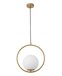 RENGO LE41770 Nowoczesna lampa wisząca złota kula z pierścieniem