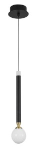 UNION LE41810 Nowoczesna lampa wisząca cylindryczna z mlecznym kloszem