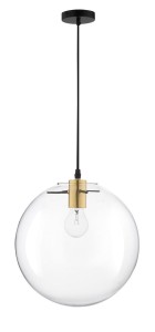 UPATA LE41813 Nowoczesna lampa wisząca o kulistym kloszu z przezroczystego szkła Elegancka