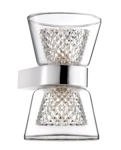 YOPAL LE41834 Nowoczesna lampa ścienna z dwoma kloszami o geometrycznym wzorze