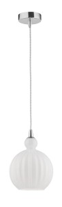 AVILES LE41884 Nowoczesna lampa wisząca z opalowym kloszem o żebrowanym kształcie