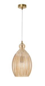 BARUTA LE41895 Nowoczesna lampa wisząca z żebrowanym kloszem Elegancka lampa o kulistym kształcie