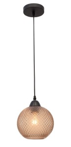 BUENOS LE41912 Nowoczesna lampa wisząca Klosz kulisty mosiądz czarny szkło metal 140 cm