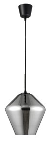 CANETE LE41939 Nowoczesna lampa wisząca o geometrycznym kształcie z chromowanym szkłem
