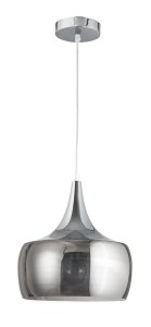 CAREPA LE41946 Nowoczesna lampa wisząca z kloszem w kształcie tulipana szara dymiona