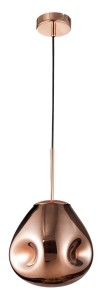 CARMEN LE41953 Nowoczesna lampa wisząca miedziana o organicznym kształcie z efektem metalicznego połysku