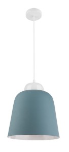 GUAIRA LE42018 Nowoczesna lampa wisząca z aluminiowym kloszem w kształcie dzwonu kolor niebieski