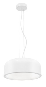 GUIGUE LE42031 Nowoczesna lampa wisząca o zaokrąglonym kształcie Biała metalowo-akrylowa lampa