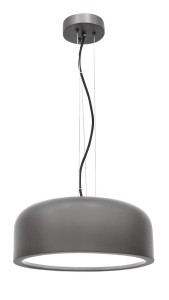 GUIGUE LE42032 Nowoczesna lampa wisząca o szerokim kloszu metalowo-akrylowa szara