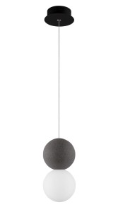 IBAGUE LE42062 Lampa wisząca nowoczesna Dwu-kulowa betonowo-szklana Elegancka