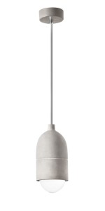 ITAGUI LE42070 Lampa wisząca betonowa o cylindrycznym kształcie w szarym kolorze