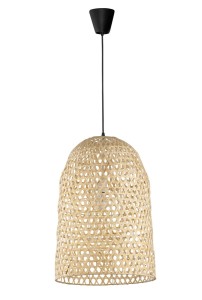 PALMAR LE42123 Lampa wisząca nowoczesna z bambusa o cylindrycznym kształcie i naturalnym kolorze