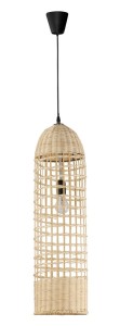 PALMAS LE42141 Nowoczesna lampa wisząca z rattanu o cylindrycznym kształcie Elegancka