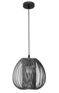 PIRITU LE42149 Nowoczesna lampa wisząca z aluminiowym kloszem w szarym kolorze o kulistym kształcie