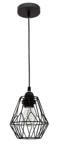 QUIBOR LE42155 Nowoczesna lampa wisząca o geometrycznym kształcie czarna metalowa