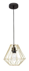 QUIBOR LE42156 Lampa wisząca nowoczesna złota o geometrycznym kształcie z metalową konstrukcją