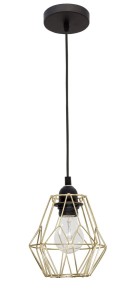 QUIBOR LE42157 Lampa wisząca nowoczesna złota o geometrycznym kształcie  z metalową konstrukcją