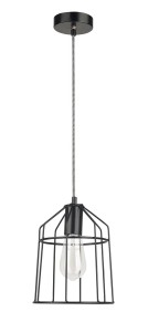 RAWSON LE42160 Nowoczesna lampa wisząca Czarna metalowa klatka 120 cm