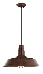 TARIBA LE42185 Nowoczesna lampa wisząca o rustykalnym kształcie i rdzawej metalowej oprawie