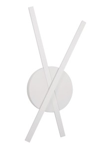 TEMUCO LE42189 Nowoczesna lampa ścienna z aluminiowym i akrylowym wykończeniem w kształcie krzyżujących się ramion o okrągłej podstawie Jasne i efektowne oświetlenie