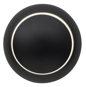 TOCUYO LE42193 Lampa ścienna nowoczesna Czarna Okrągła aluminiowa z ciepłym światłem LED