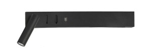 ZARATE LE42219 Lampa ścienna nowoczesna z ramieniem obrotowym i portem USB funkcjonalna lampa