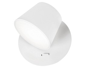 CORIA LE42241 Nowoczesna lampa ścienna z aluminiowym kloszem o cylindrycznym kształcie Biała